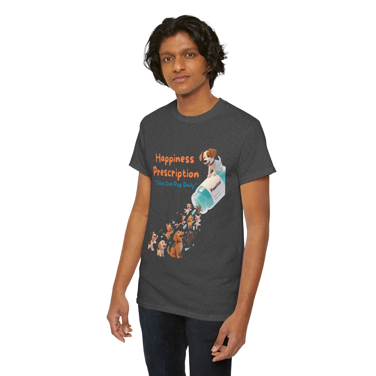 Prescription for Joy T-Shirt – Playful Dog Lover Tee with Cute Puppies and Positive Vibes