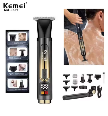 Kemei Mens Electric Back Shaver Body Grooming kit Body Hair Trimmer Facial,Arm,Chin Beard Trimmer