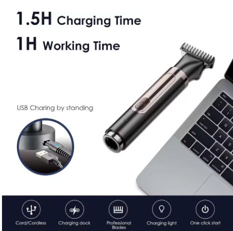 Kemei Mens Electric Back Shaver Body Grooming kit Body Hair Trimmer Facial,Arm,Chin Beard Trimmer