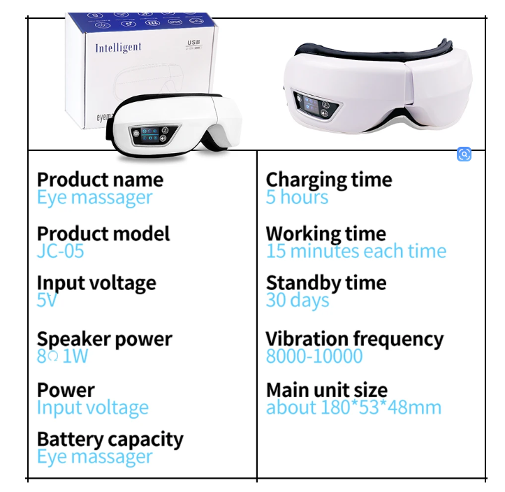 6D Smart Vibration Eye Massager Airbag Compress Eye Care Instrument Bluetooth Music Eye Massage Sleep Mask Eye Relax Fatigue