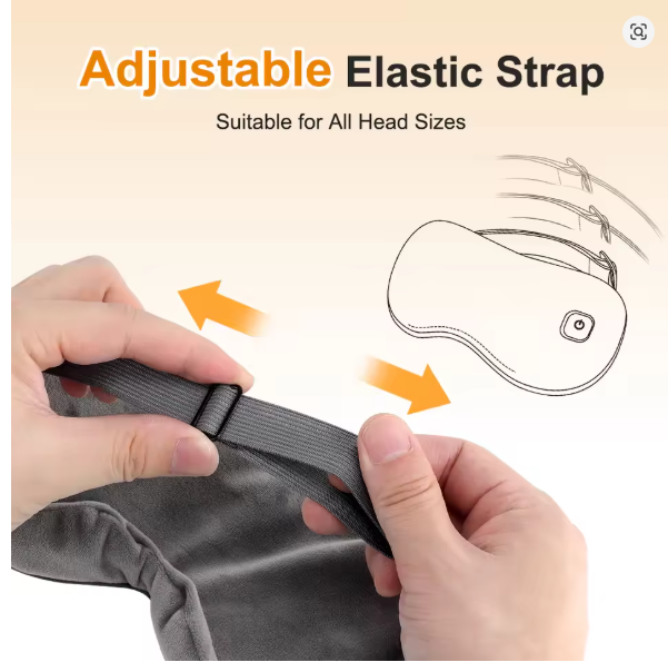 Cordless Hot Compress Massage Eye Mask Electric Vibration Heated Eye Massager Relieve Eye Strain Dark Circles Sleeping Eyeshades