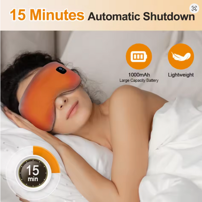 Cordless Hot Compress Massage Eye Mask Electric Vibration Heated Eye Massager Relieve Eye Strain Dark Circles Sleeping Eyeshades