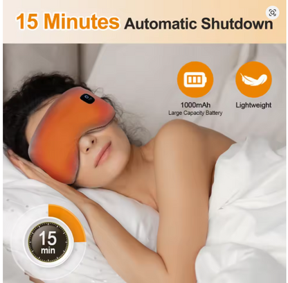 Cordless Hot Compress Massage Eye Mask Electric Vibration Heated Eye Massager Relieve Eye Strain Dark Circles Sleeping Eyeshades