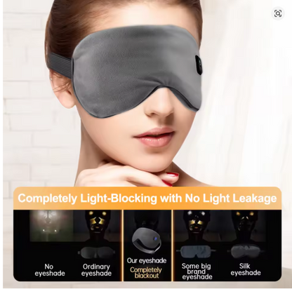 Cordless Hot Compress Massage Eye Mask Electric Vibration Heated Eye Massager Relieve Eye Strain Dark Circles Sleeping Eyeshades