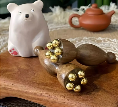 Hot Face Massage Tools Lotus Seedpod Beauty Brass & Rosewood Dark Circles Gua Sha Tool Eye Relaxation Meridians Acupoint Massage