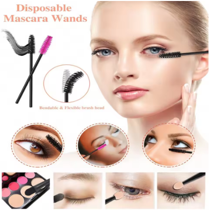 300pcs Deluxe Makeup Tool Kit Disposable with Portable Storage Case Lipstick Applicator Mascara Wands Eyelash Eyeshadow Brushes