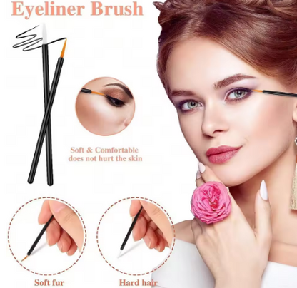 300pcs Deluxe Makeup Tool Kit Disposable with Portable Storage Case Lipstick Applicator Mascara Wands Eyelash Eyeshadow Brushes