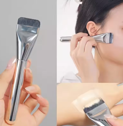 2pcs One Line Foundation Brush and Makeup Palette Set Foundation Cream Mixing Tool Nail Art Makeup Cosmetic Makeup Tool Kits