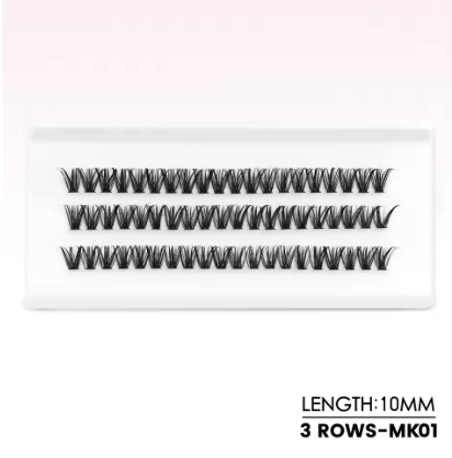 WOSHEER Lash Clusters Kit Wispy Natural Cluster Eyelash Extension Kit DIY Lash Extension Kit 8-14MM Eyelash Clusters Individual