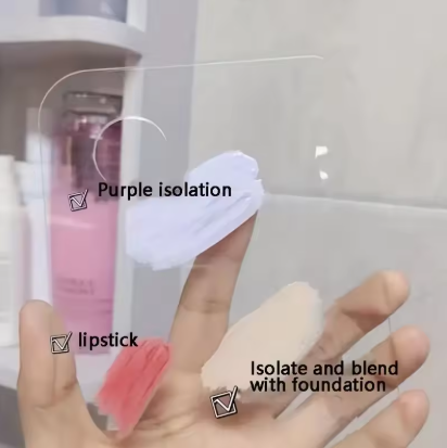 Acrylic Foundation Art Palette Square Heart-Shaped Cosmetic Liquid Mixing Plate Portable Makeup Blending Tool for Travel Daily