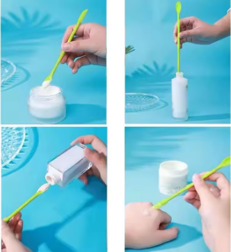 3 Mini Beauty Scrapers for Makeup, Cosmetic Spatula Tool to Extract Last Drop of Lotion & Cream