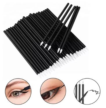 50pcs Disposable Nail Art Brush Eyeliner Eyelash Makeup Tools for Manicure & Eye Makeup