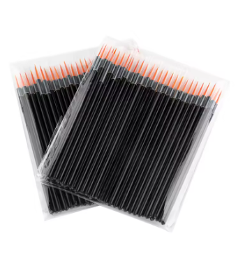 50pcs Disposable Nail Art Brush Eyeliner Eyelash Makeup Tools for Manicure & Eye Makeup