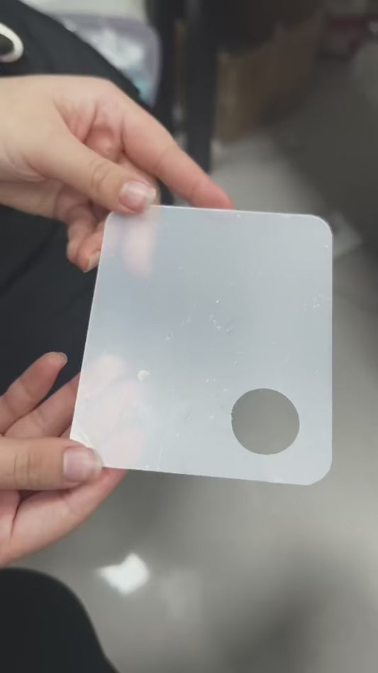 Acrylic Foundation Art Palette Square Heart-Shaped Cosmetic Liquid Mixing Plate Portable Makeup Blending Tool for Travel Daily